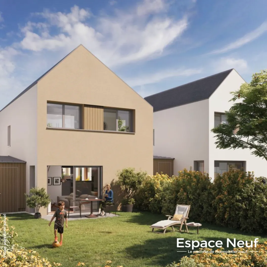 Maison T4 neuve de 86 m² avec terrasse et jardin à Vern-sur-Seiche en BRS et PTZ